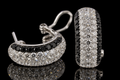 Black & White Diamond Pavé Earrings (ear052)