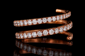 Rose Gold Diamond Spiral Ring (band116)