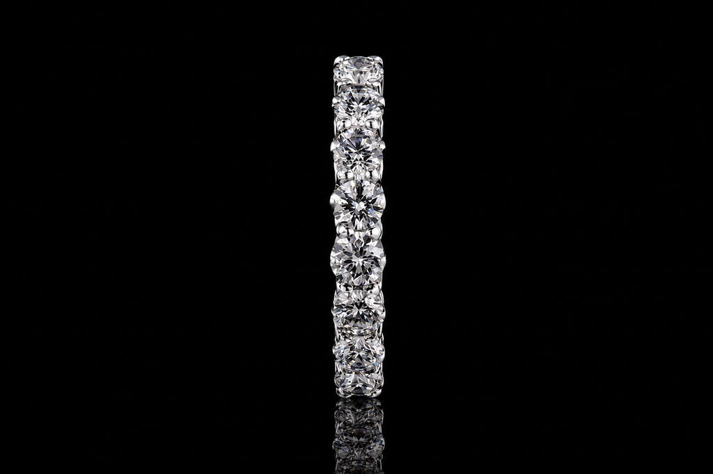 Round Diamond Shared-Prong Platinum Eternity Band (band089)
