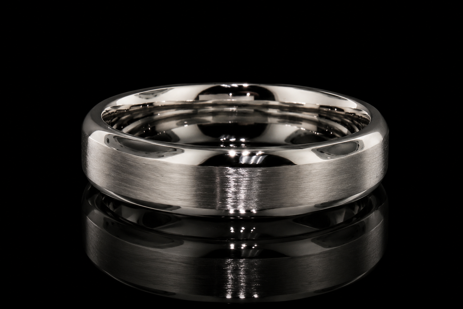 Platinum Matte & Polished Men’s Band (band141)