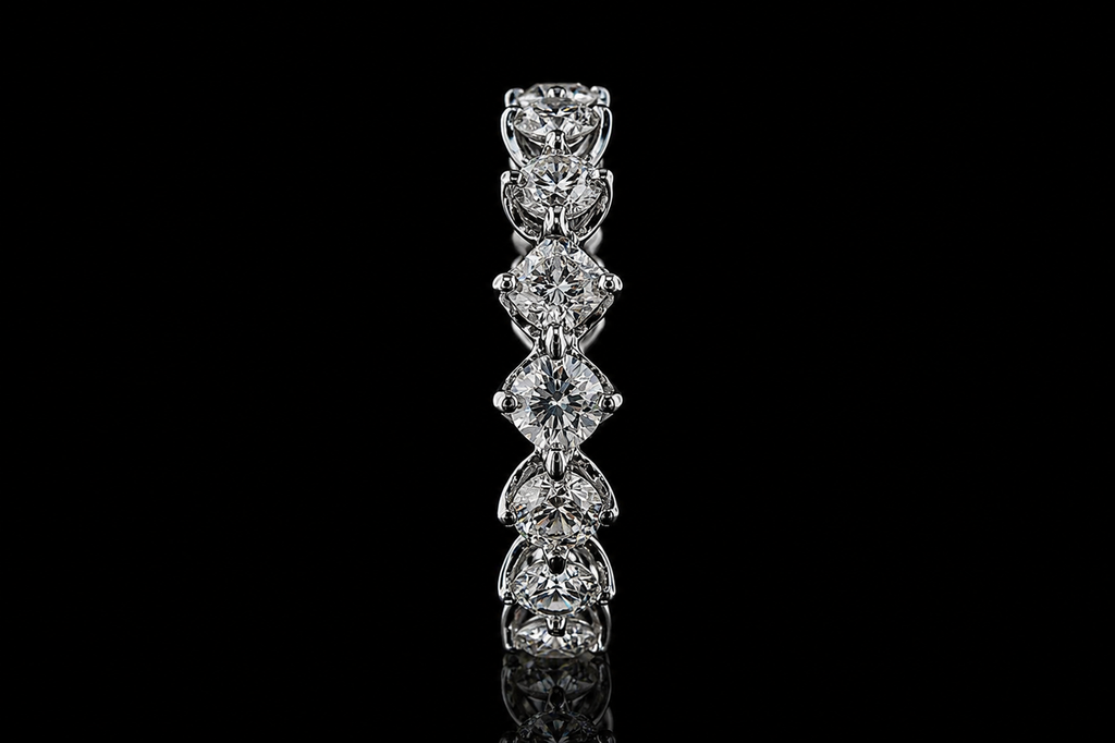 Round & Cushion Diamond Eternity Band (band067)