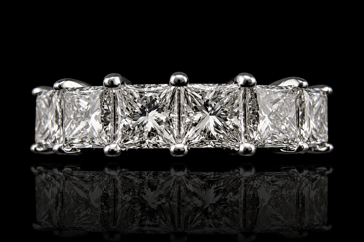 Princess-Cut Diamond Eternity Band (band069)