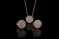 Diamond Cluster Pendant with Matching Earrings (pend076)