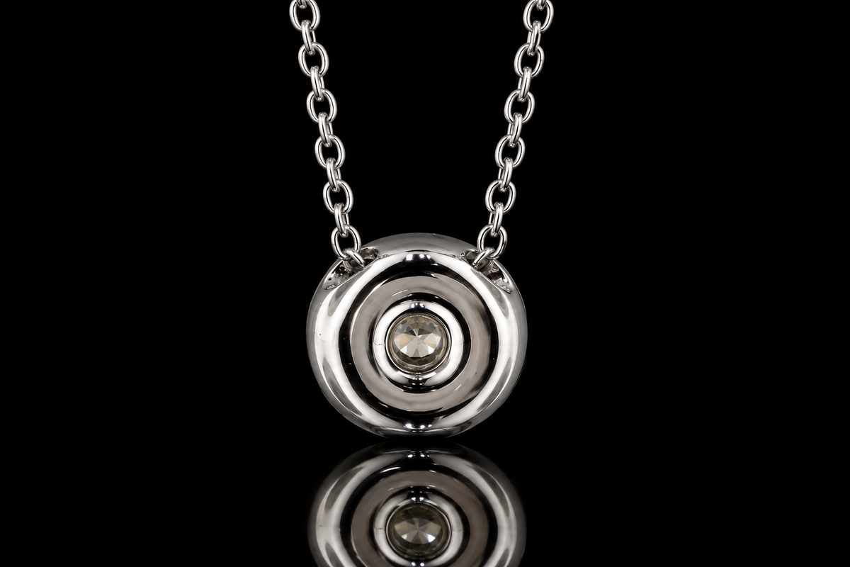 Micropavé Diamond Halo Pendant (pend083)