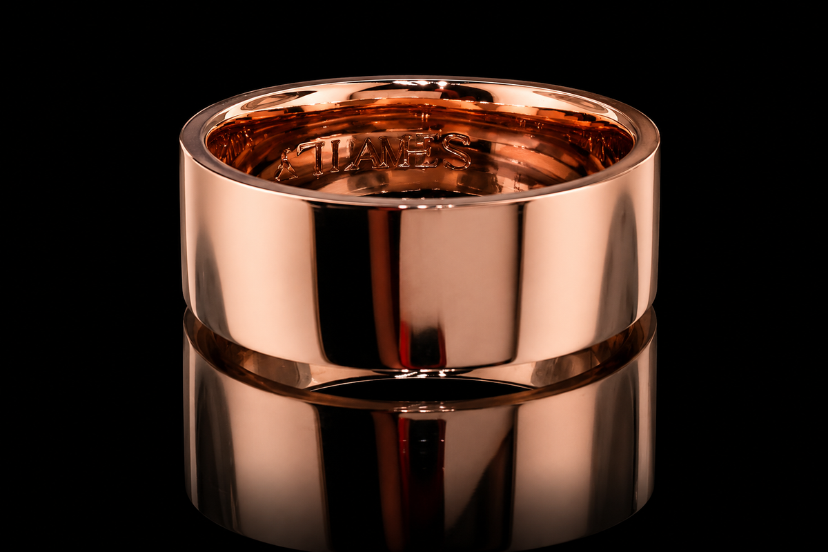 Wide Rose Gold Band (band023)