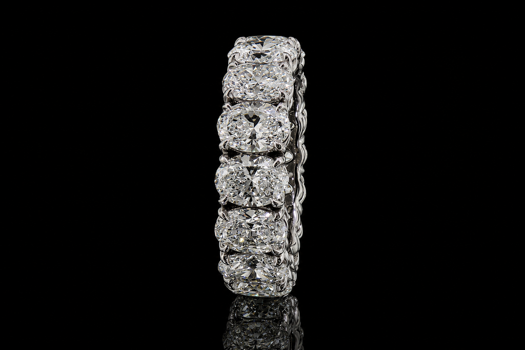 Platinum Oval Diamond Eternity Band (band144)