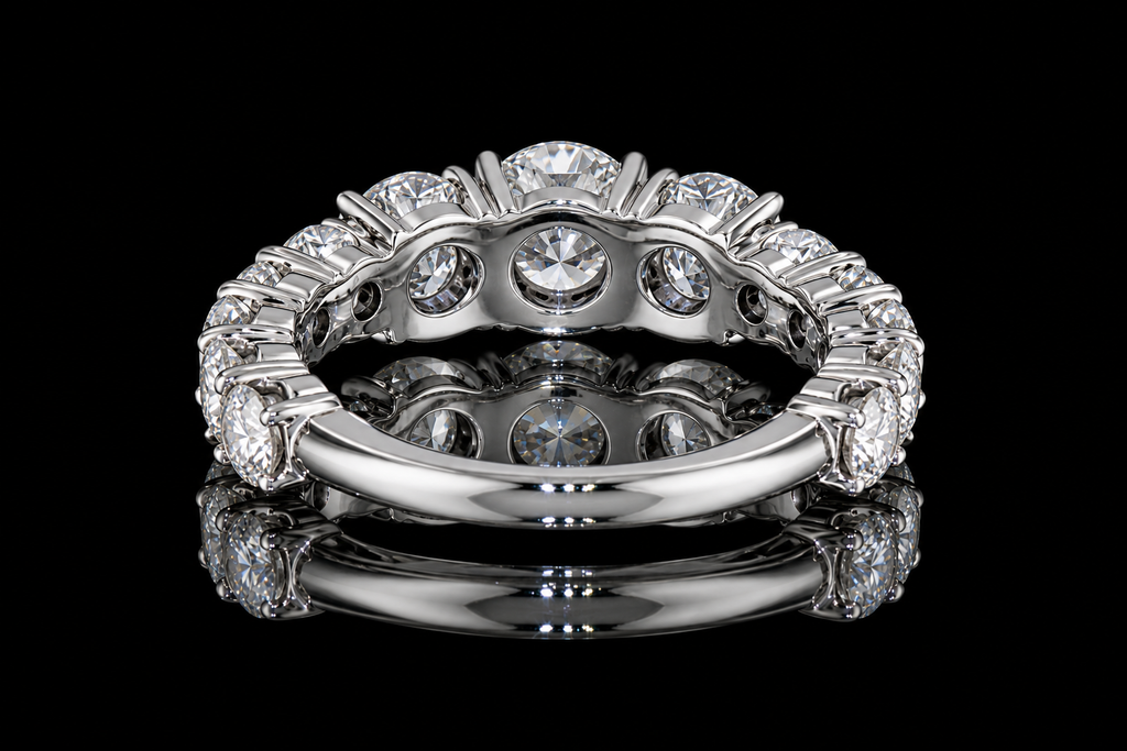 Graduated Round Brilliant Diamond Anniversary Band (band175)