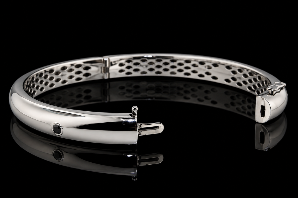 Black & White Diamond Bangle (brac009)