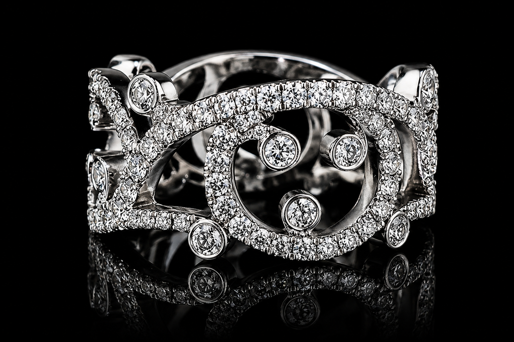 Diamond Openwork Platinum Band (band104)
