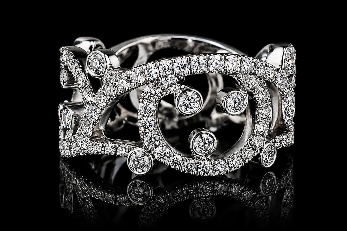 Diamond Openwork Platinum Band (band104)
