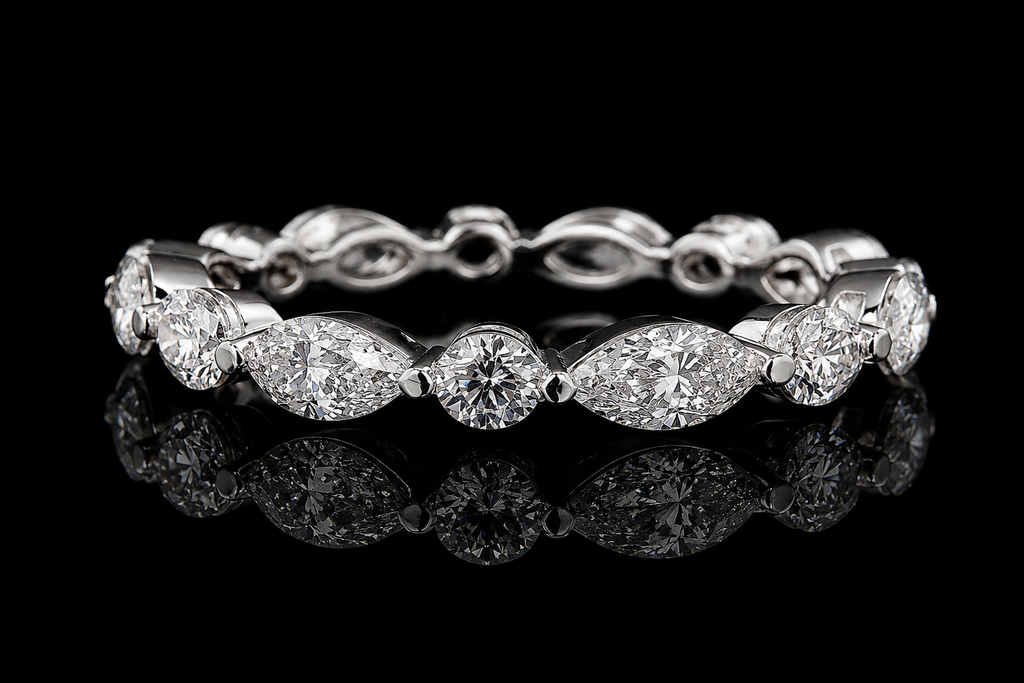Round & Marquise Diamond Eternity Band (band066)