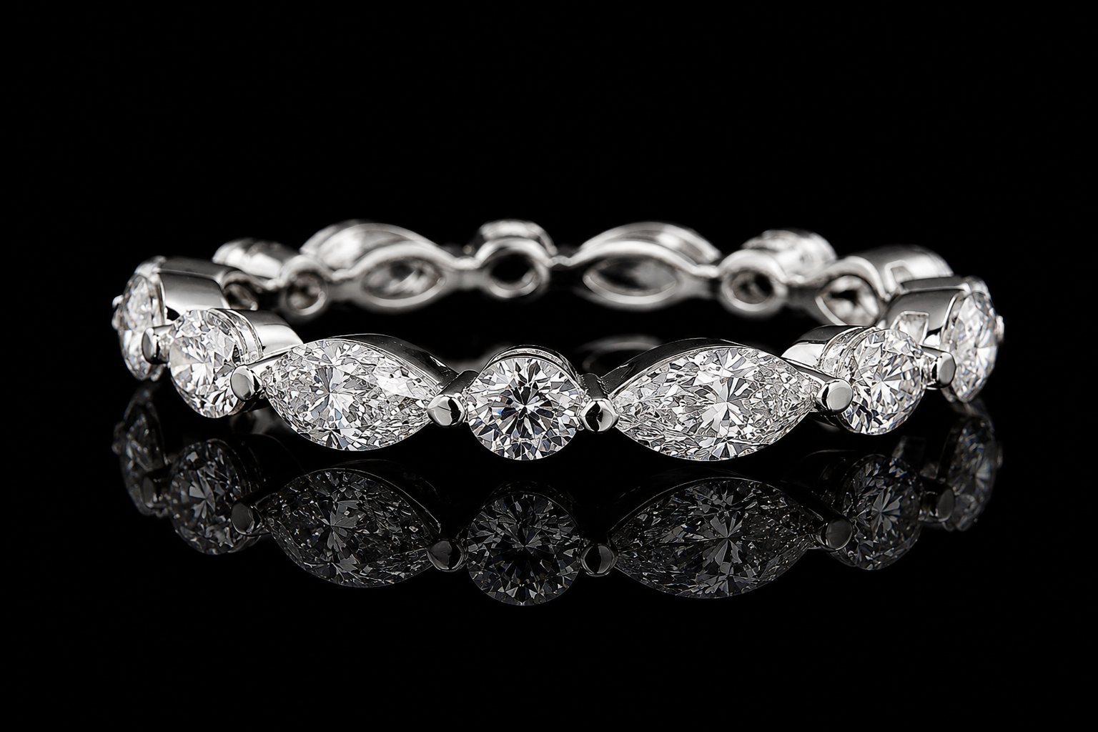 Round & Marquise Diamond Eternity Band (band066)