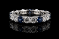 Sapphire & Diamond Eternity Band (band030)