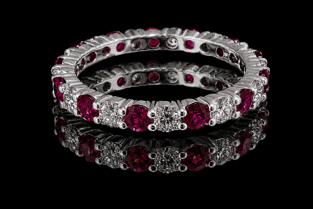 Ruby & Diamond Eternity Band (band073)