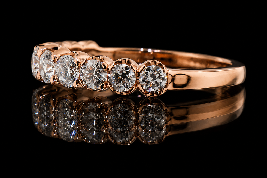 Round Diamond Shared-Prong Eternity Band (band018)