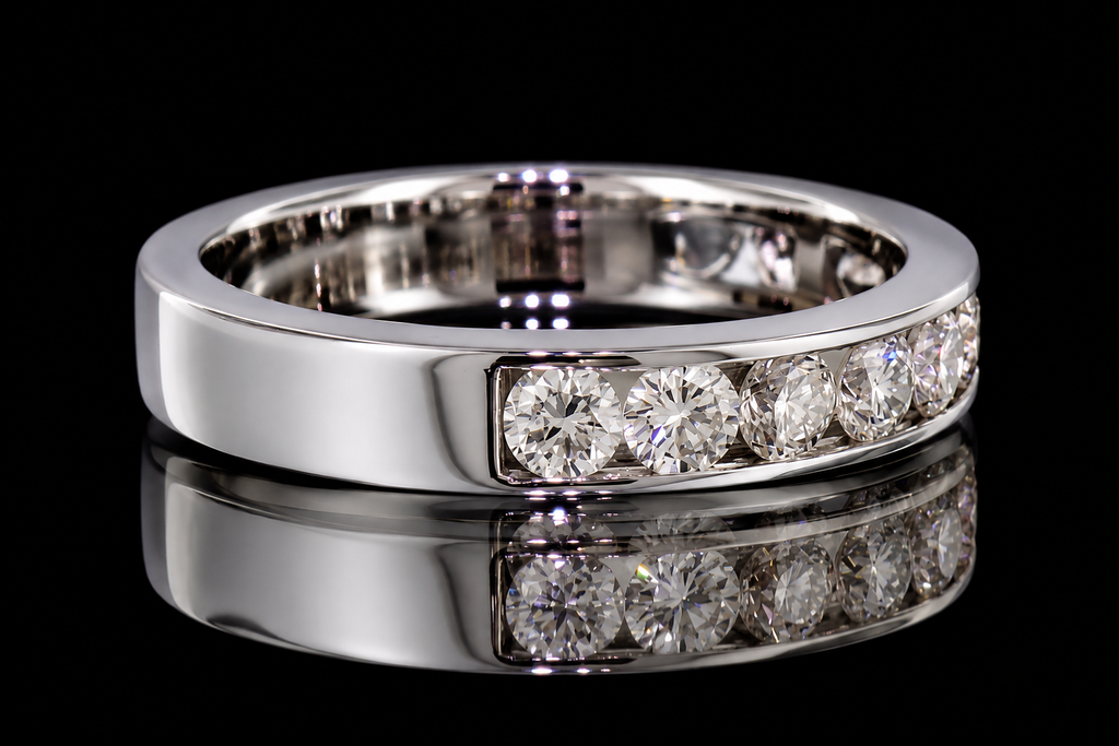 Channel-Set Round Diamond Wedding Band (band159)