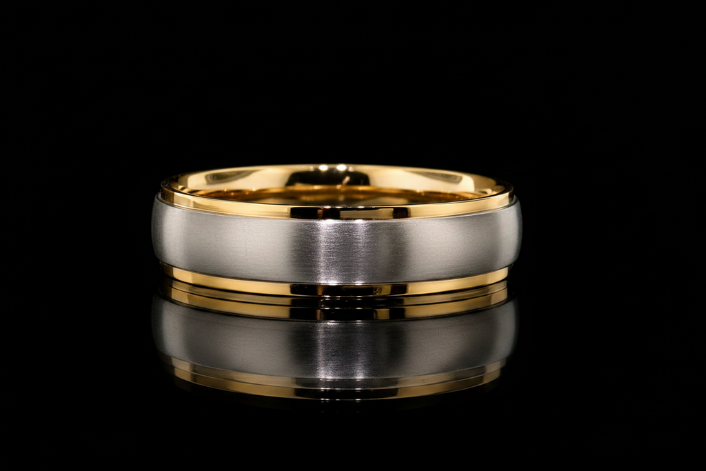 Two-Tone Wedding Band Set (band106)