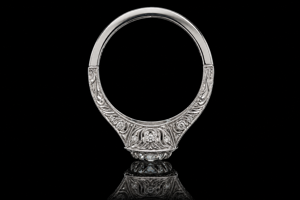 Vintage Halo Diamond Engagement Ring (eng417)