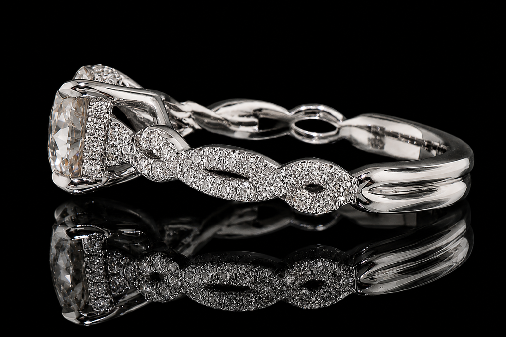 Twisted Infinity Round Diamond Engagement Ring (eng357)