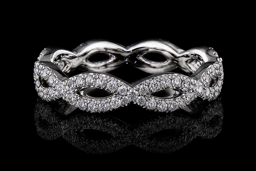 Diamond Infinity Platinum Eternity Band (band100)