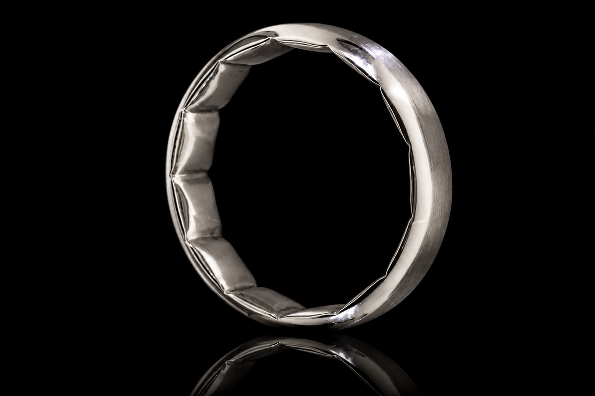 Brushed Platinum Men’s Band (band88)