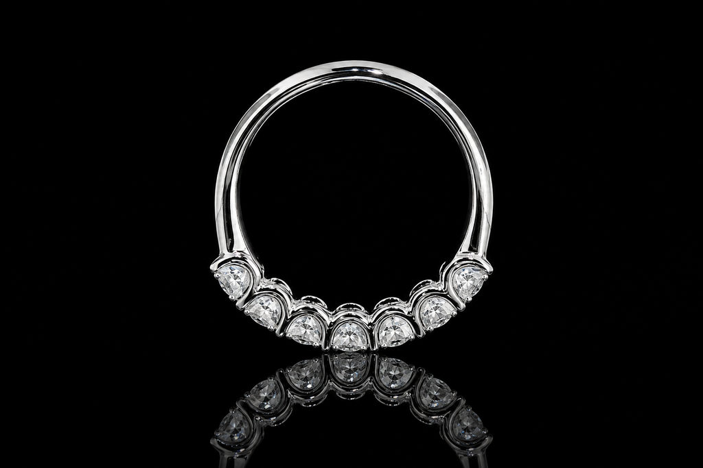 Seven-Stone Round Diamond Platinum Band (band085)
