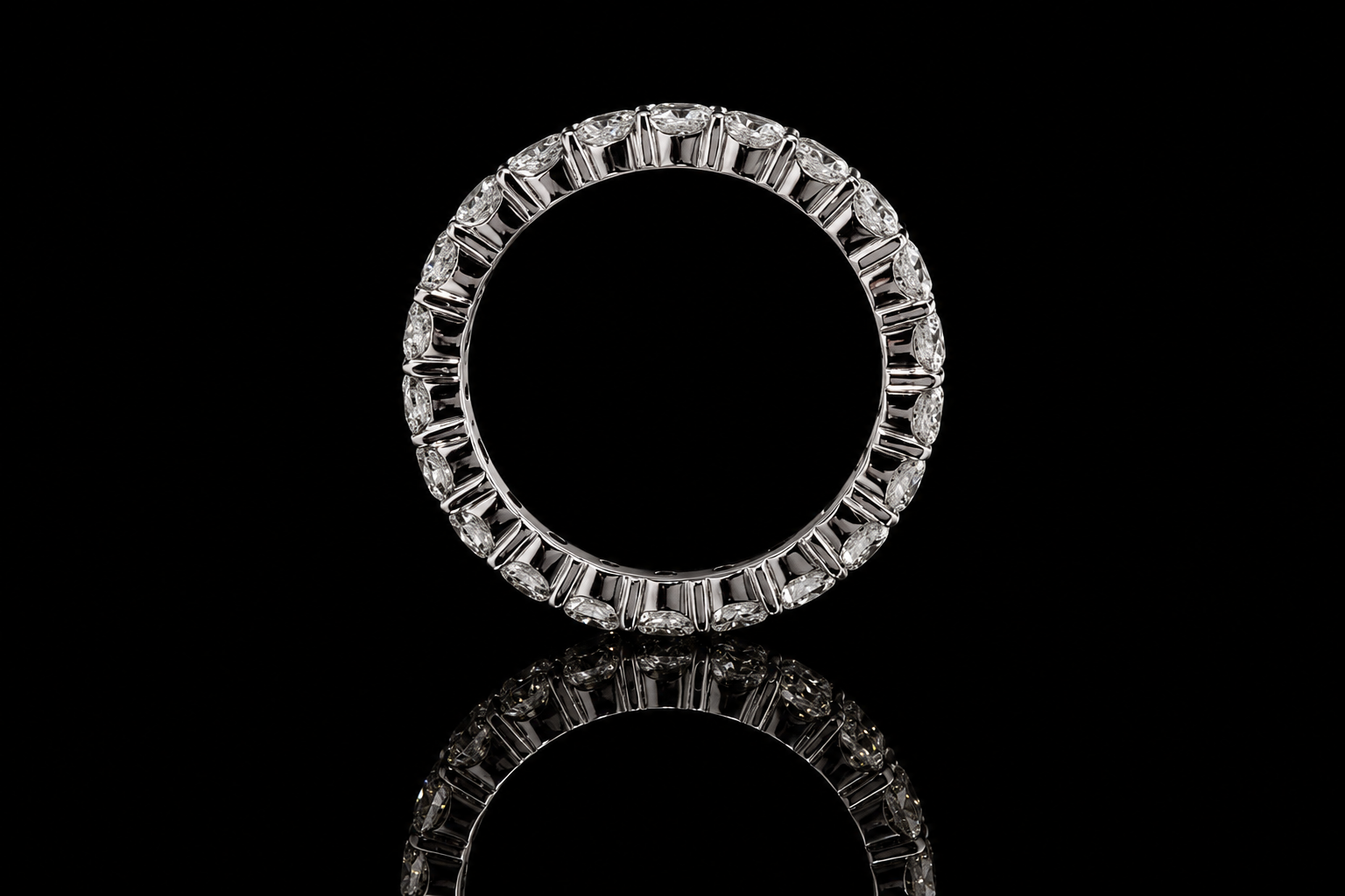 Platinum Shared-Prong Diamond Eternity Band (band118)