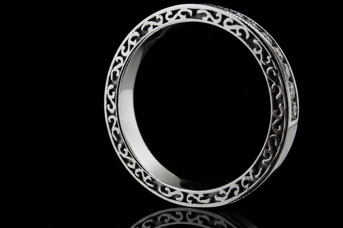 Princess-Cut Diamond Channel Band (band037)