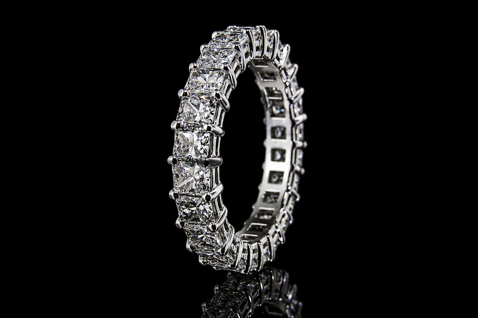 Princess-Cut Diamond Eternity Band (band047)