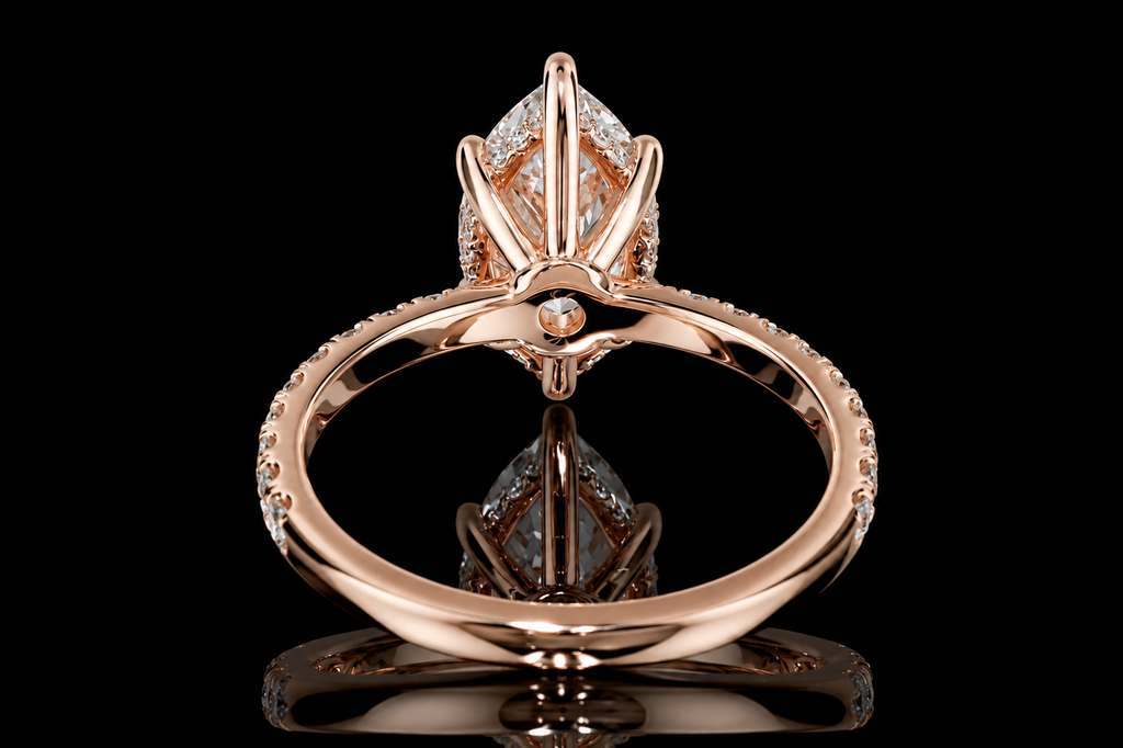 Rose Gold Marquise Diamond Engagement Ring (eng354)