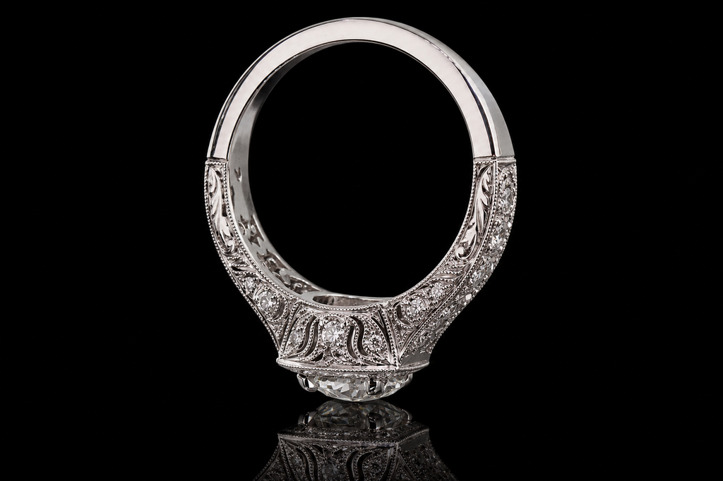 Vintage Halo Diamond Engagement Ring (eng417)