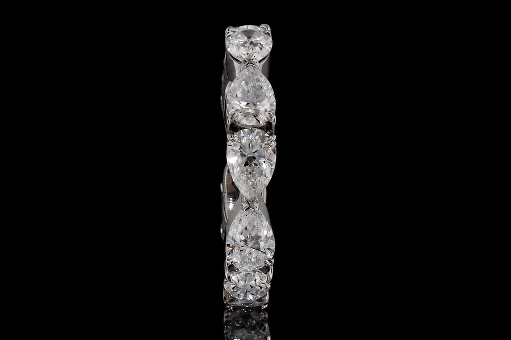 Platinum Pear-Shaped Diamond Eternity Band (band151)