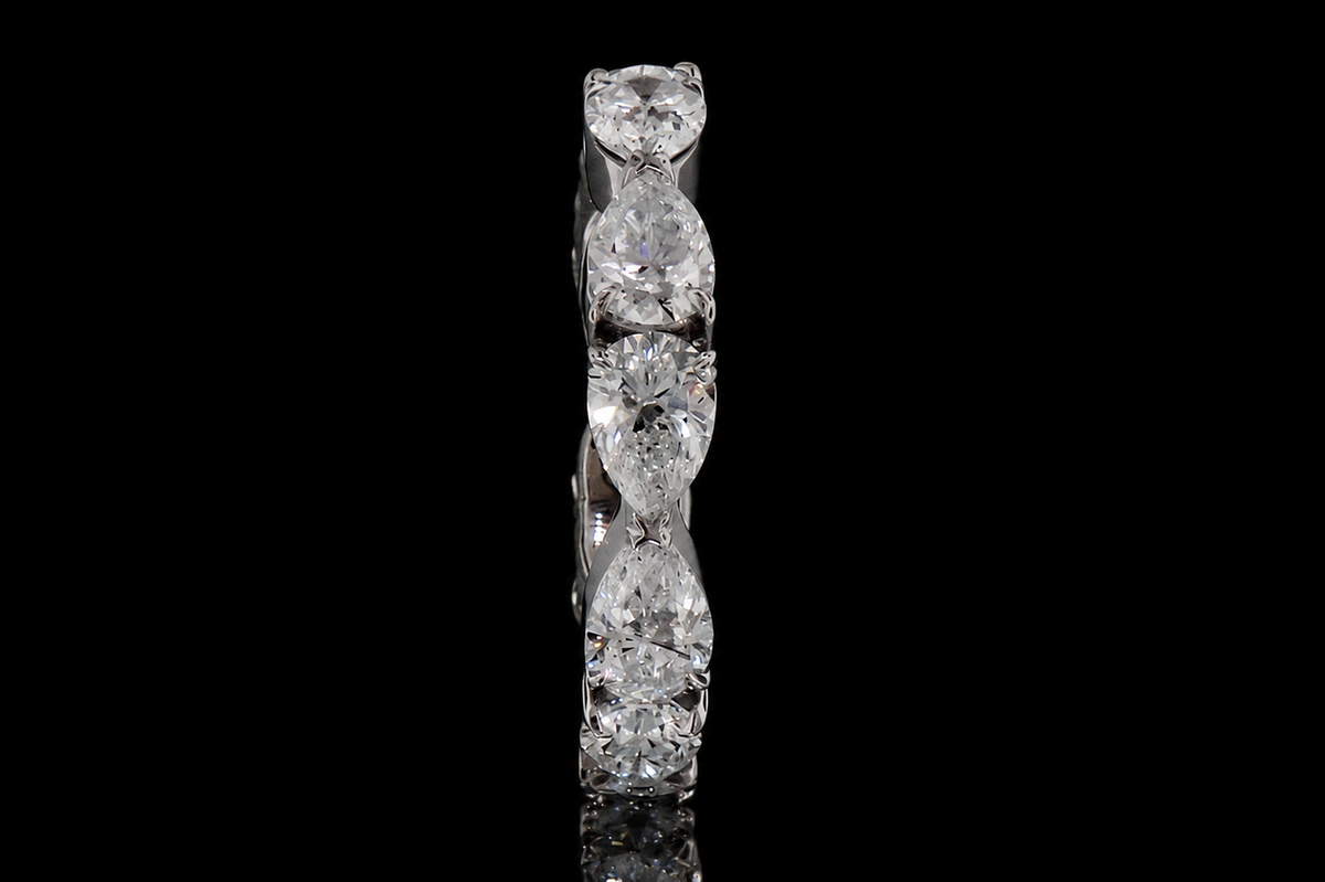 Platinum Pear-Shaped Diamond Eternity Band (band151)