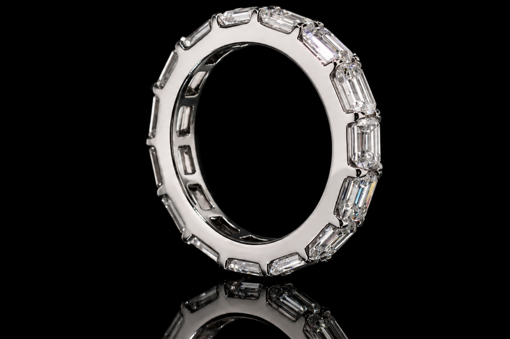Baguette Diamond Platinum Eternity Band (band112)