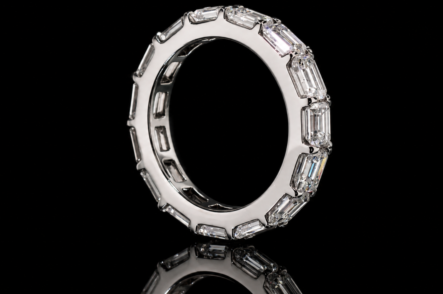 Baguette Diamond Platinum Eternity Band (band112)