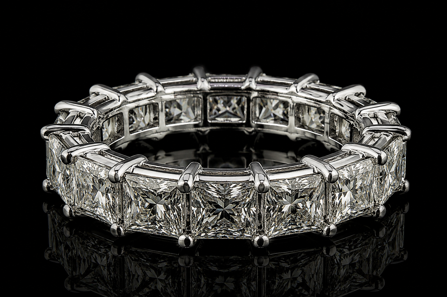 Princess-Cut Diamond Eternity Band (band069)