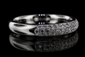 Three-Row Diamond Platinum Band (band076)