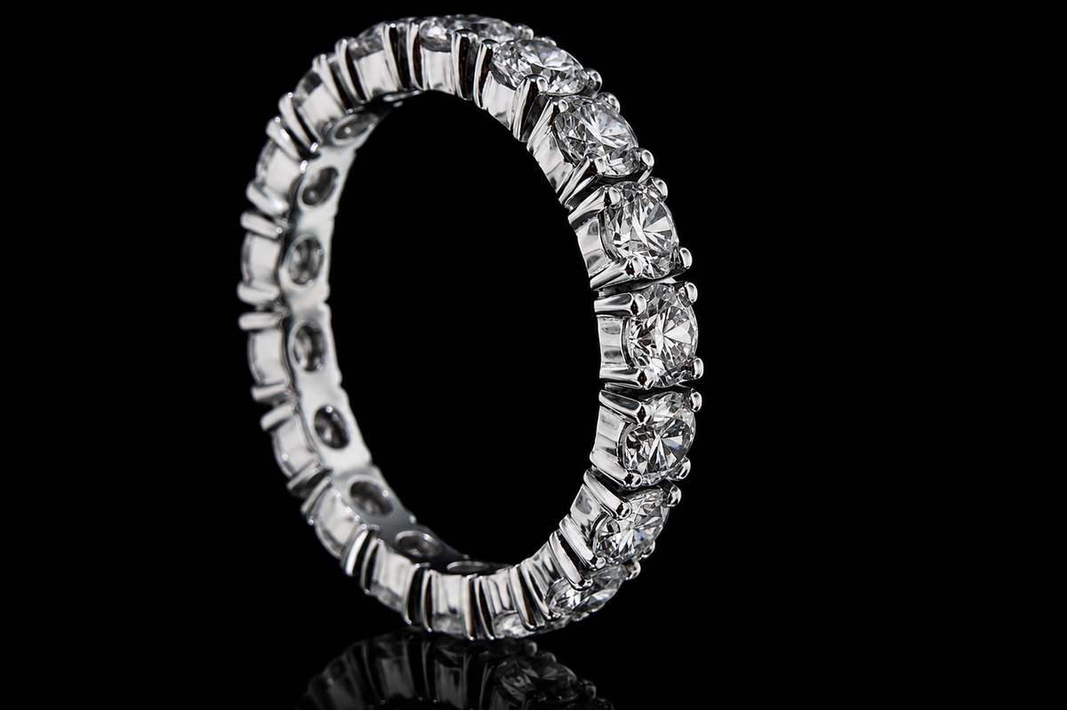 Round Diamond Platinum Eternity Band (band078)