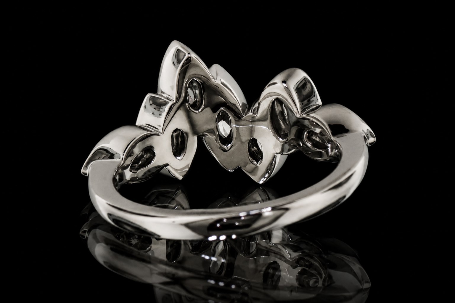 Platinum Mixed-Shape Diamond Ring (band156)