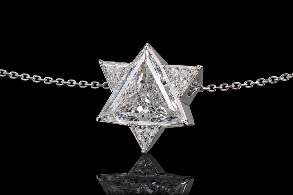 Trillion & Triangle Diamond Star Pendant (pend064)