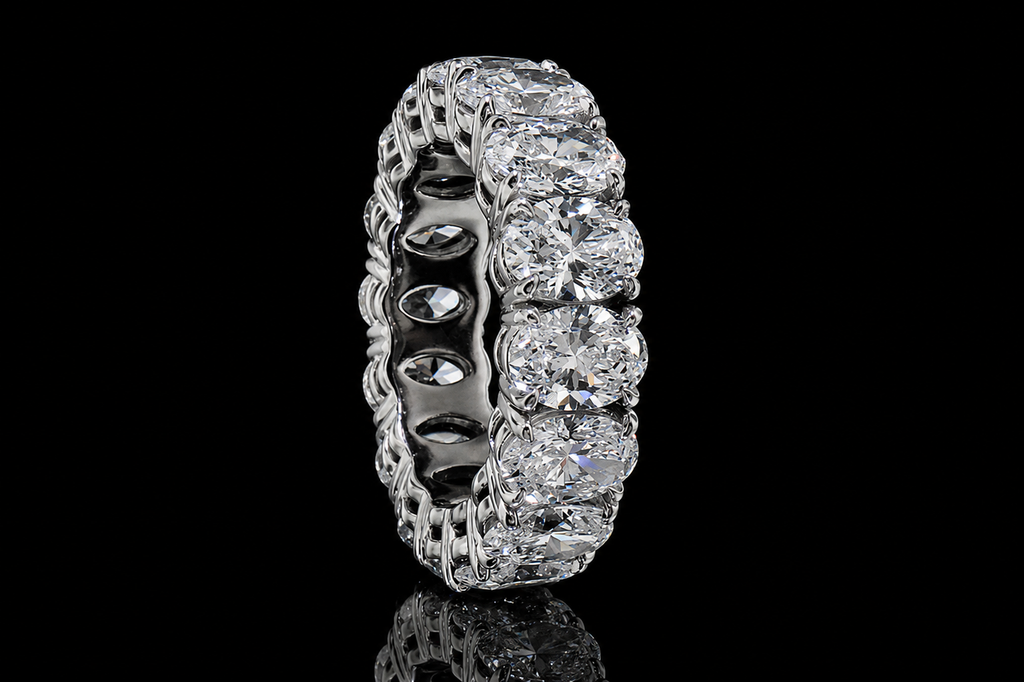 Platinum Oval Diamond Eternity Band (band144)