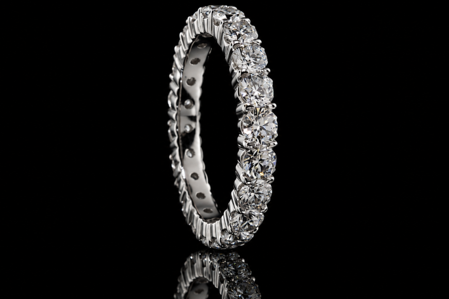 Platinum Shared-Prong Diamond Eternity Band (band118)