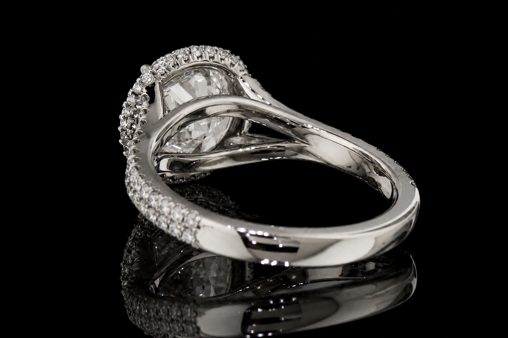Round Diamond Double Halo Engagement Ring (eng391)