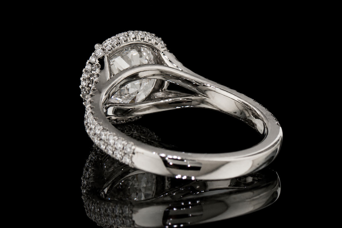 Round Diamond Double Halo Engagement Ring (eng391)