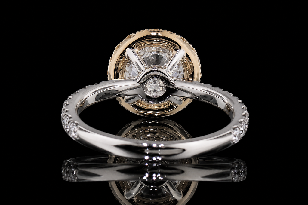 Yellow Halo Diamond Engagement Ring (eng407)