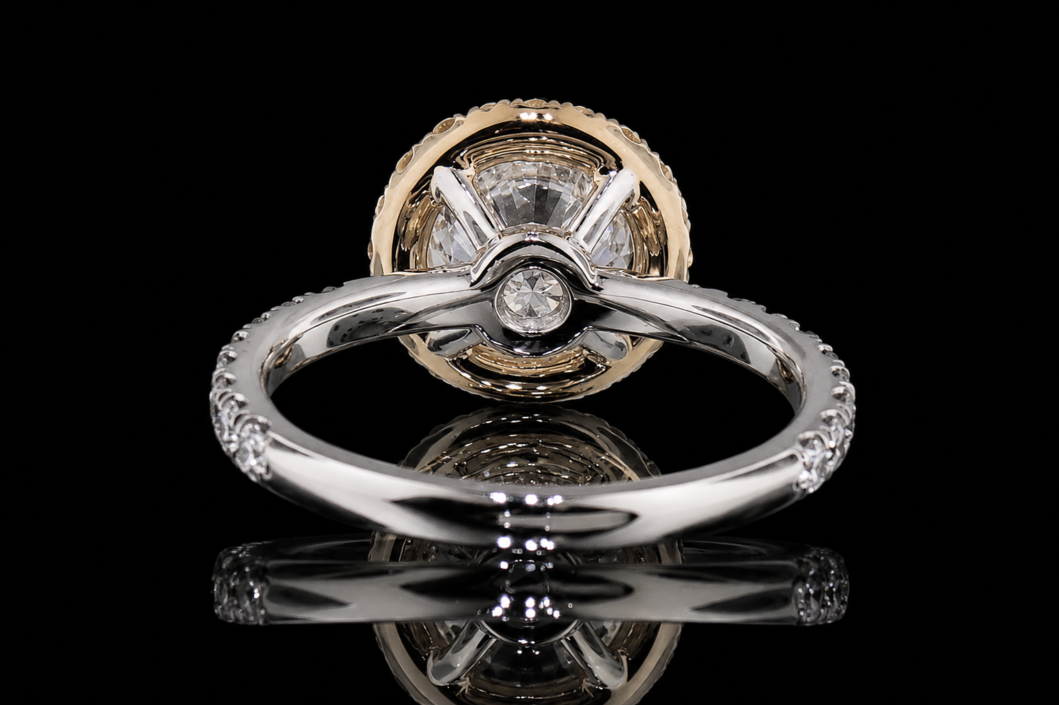 Yellow Halo Diamond Engagement Ring (eng407)