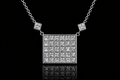 Princess-Cut Diamond by the Yard Necklace (pend063)