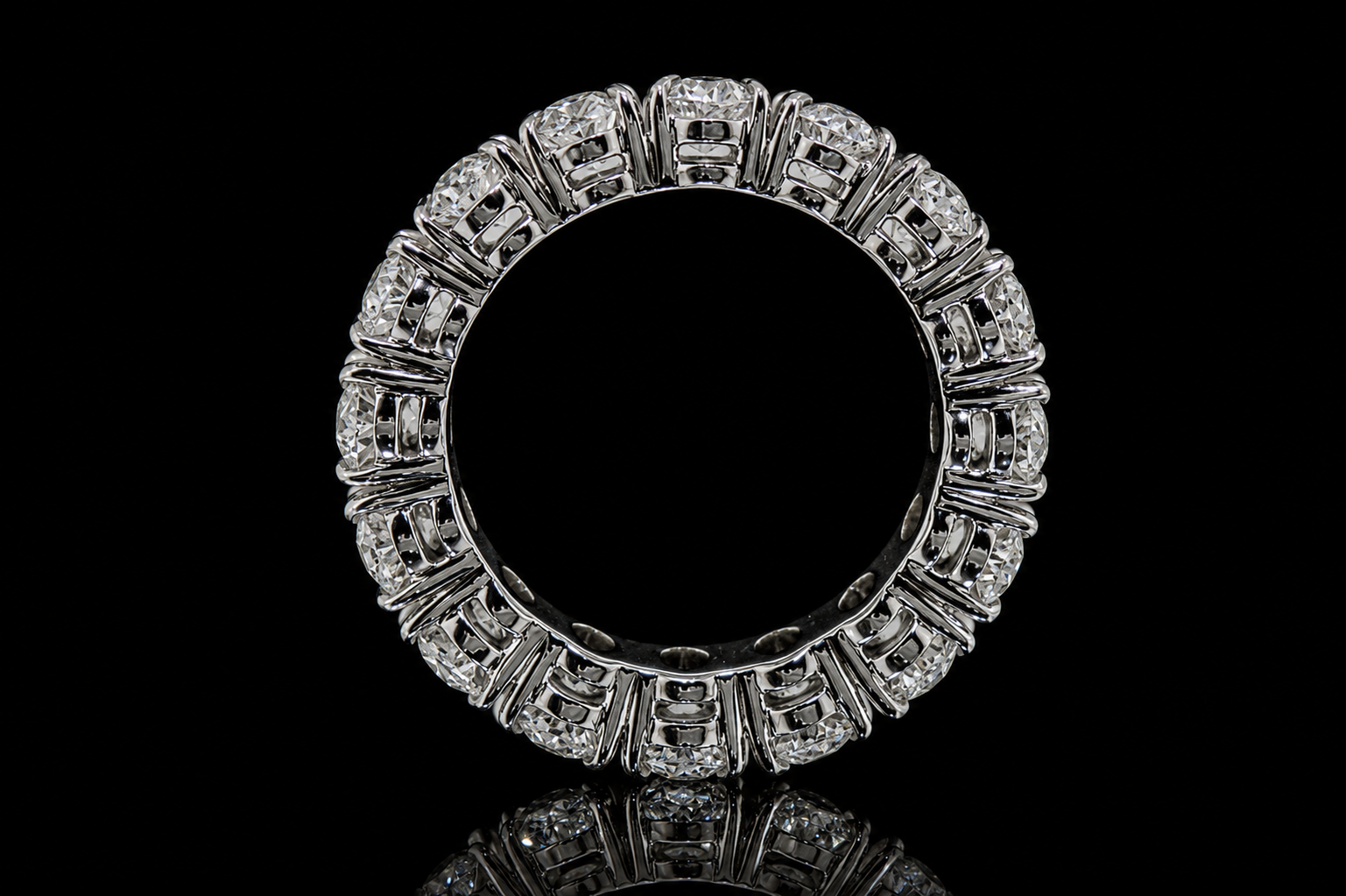 Platinum Oval Diamond Eternity Band (band144)