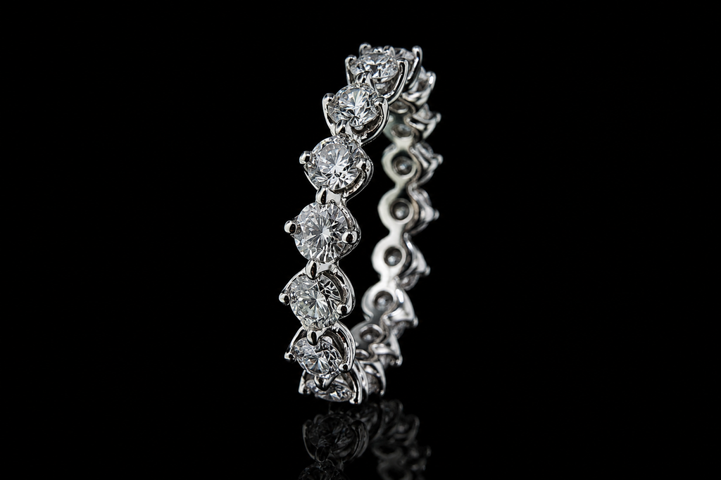 Round & Cushion Diamond Eternity Band (band067)