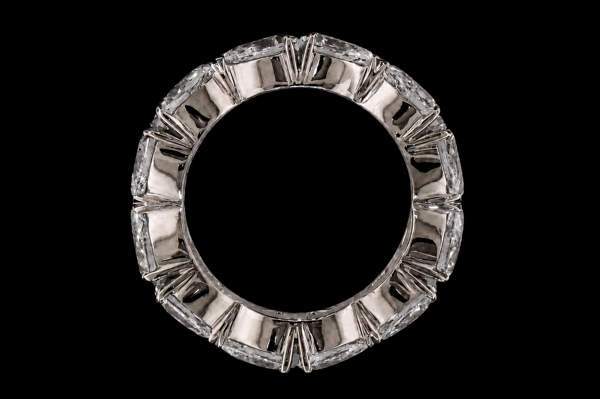 Platinum Pear-Shaped Diamond Eternity Band (band151)